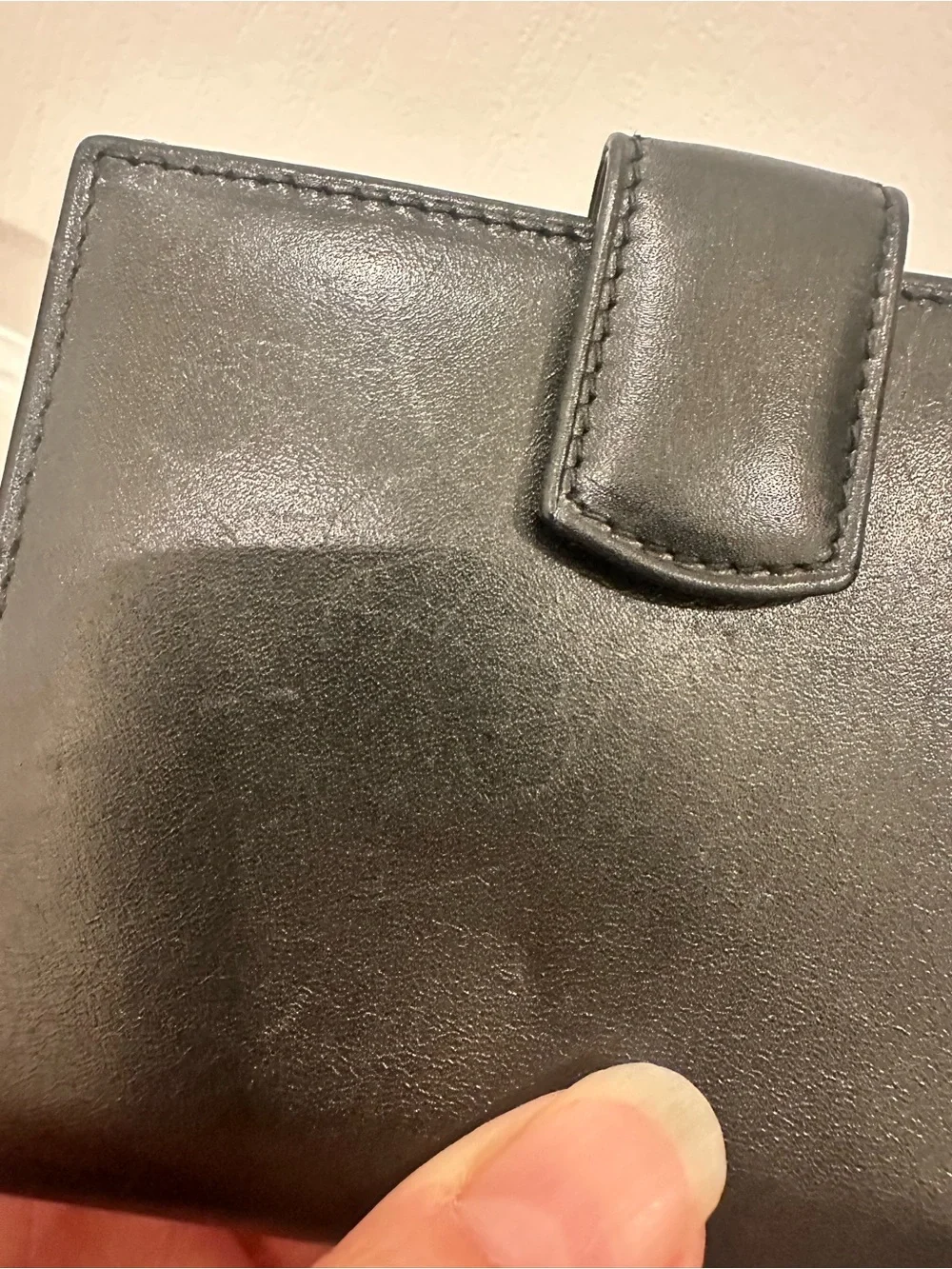 Men’s Ferragamo Leather Small Wallet with Gold Tone Turnlock